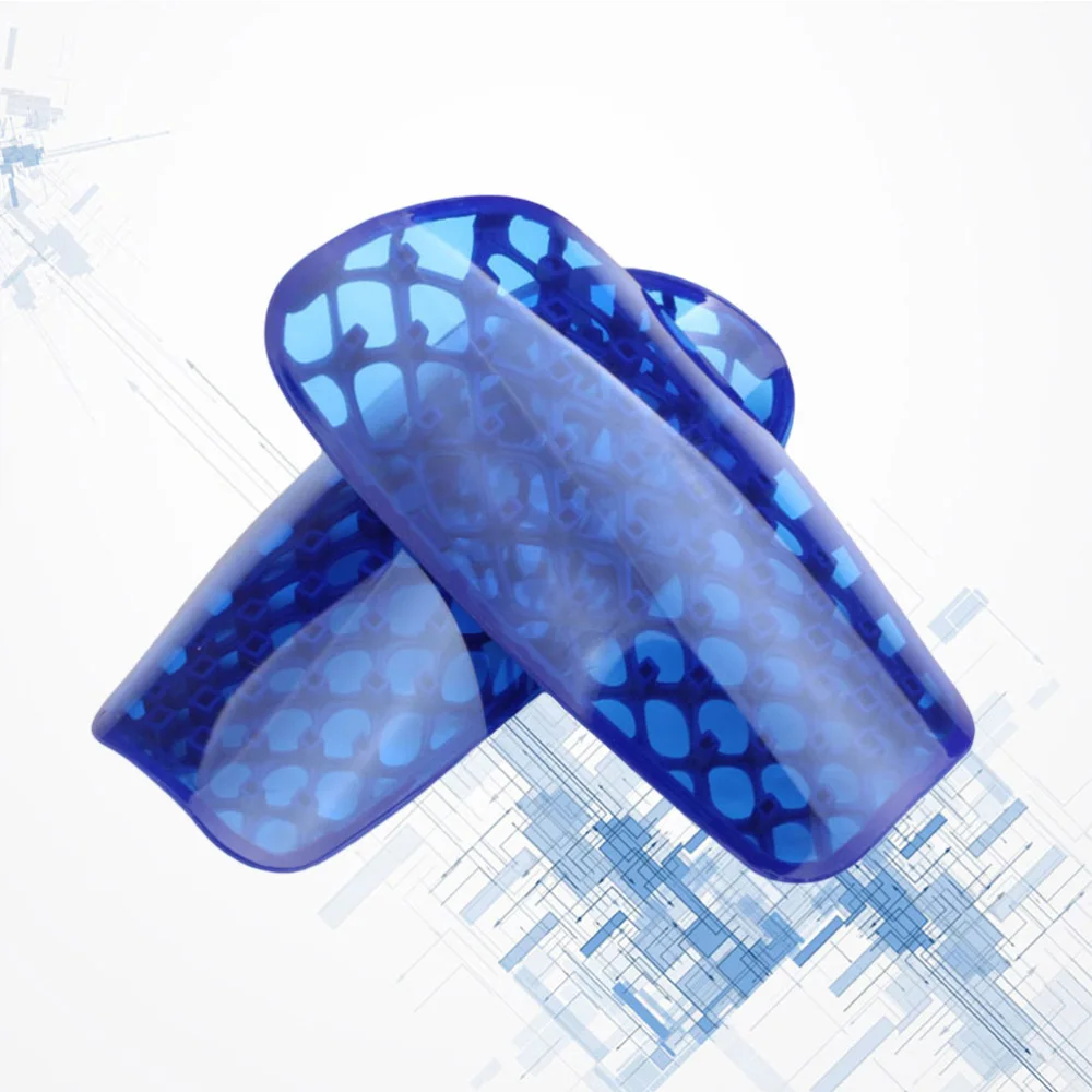 

1 Pair Lightweight Breathable Football Calf Protector Hollow Sports Gear Soccer Equipment for Adult(Blue)