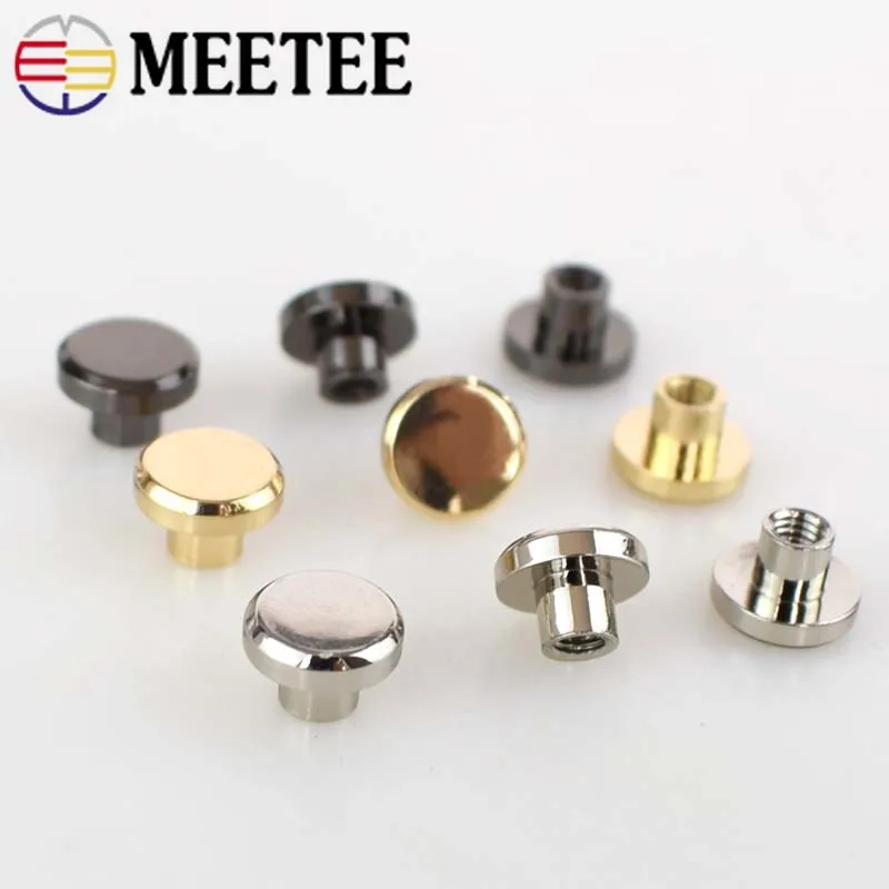 Meetee 10 Набор 8/10 мм плоская подошва винт металлическая пряжка Кнопка сделай сам