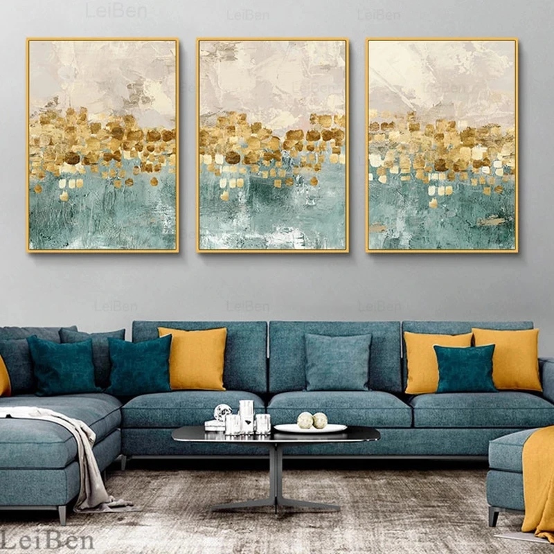 Золотые абстрактные настенные художественные принты Постер биткоинов