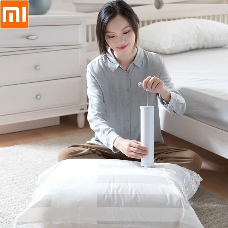 Xiaomi оригинальная умная вакуумная сумка для хранения Вакуумная компрессионная сумка двойная Герметичная сумка Одеяло Одежда подушка мешок для упаковки одеяла