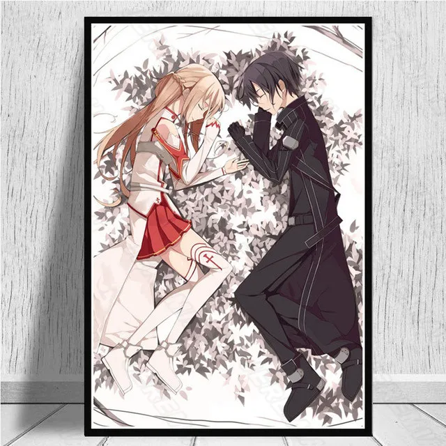 

Cute Girl Anime Poster Nordic Style Waterproof Ink Canvas Print Art Painting Modern Living Room Bedroom Decoration