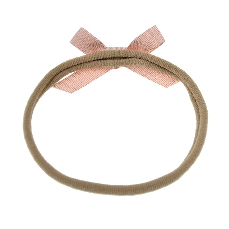 Милая нейлоновая повязка на голову с бантом для новорожденных эластичная