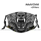 Многоразовая маска для рта Fenrir с 3d принтом, моющаяся маска для лица с фильтром против пыли Fenrir Fenris Викинг норвежский Nordic Wolf