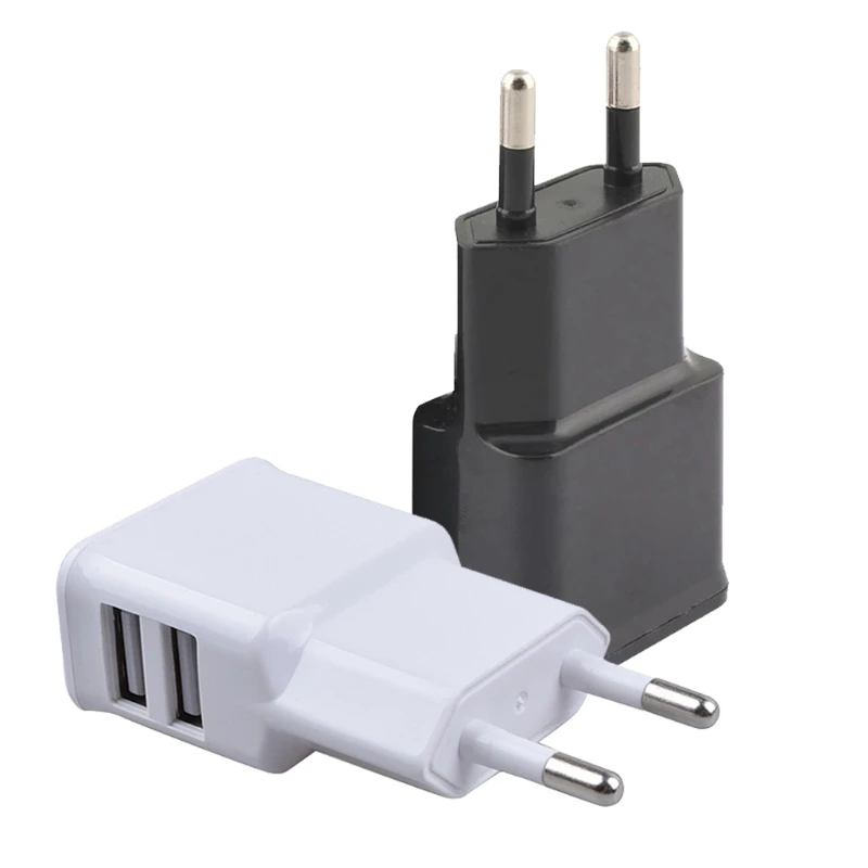 

Настенный Зарядное устройство 5V/2A 2-Порты и разъёмы USB Wall Зарядное устройство для дома и путешествий штекер Мощность AC адаптер быстрой заряд...