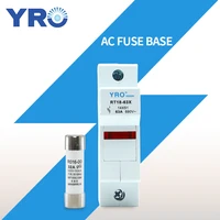 ac 1sets 1p led fuse base 690v with 14x51mm fast blow ceramic fuse core 32a 40a 50a 63a ro16