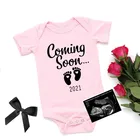 My Baby Comming Soon 2021 детская одежда женская объявление беременности хлопковая боди для новорожденных Детский подарок