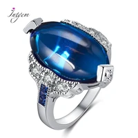 vintage party queen aquamarine vintage rings for women men 925 sterling silver jewelry anniversary engagement gifts wholesale