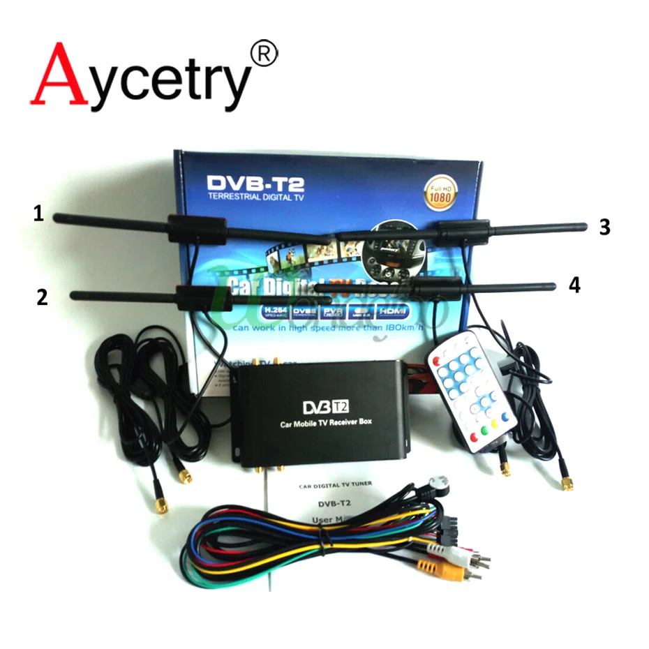 Автомобильная 4 Антенна DVB-T2 180-200 км/ч чипа мобильности DVB T2 Автомобильный цифровой