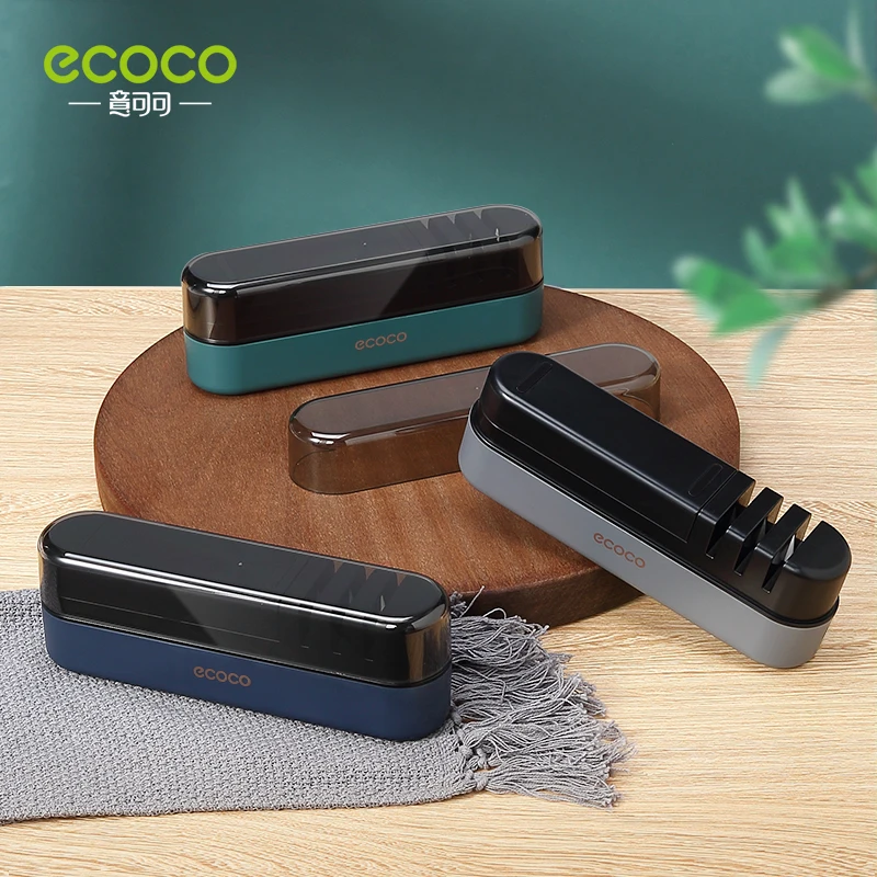 ecoco sharpener household quick sharpener whetstone stick sharpening kitchen knife kitchen gadget sharpener 4 stage type free global shipping