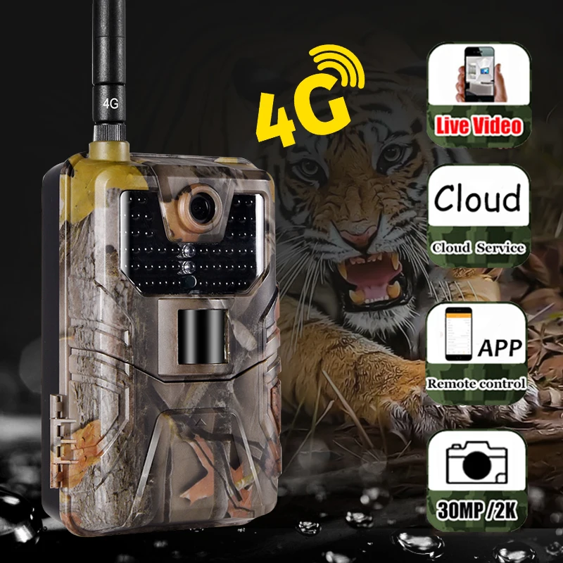 Охотничья фотоловушка 4G 30 мп 0 2 нм|Камеры для охоты| |