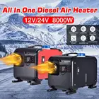 Универсальный автомобильный дизельный топливный воздушный парковочный отопитель, 1224 В, 5-8 кВт, черный дисплей для грузовиковавтодомалодоккемперов, фургонов, зимний теплый
