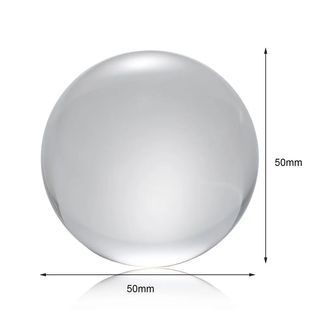

50mm/80mm/100mm Clear Round Glass Artificial Crystal Healing Ball Sphere Decoration Glass Ball Miniatures Ornaments Gift