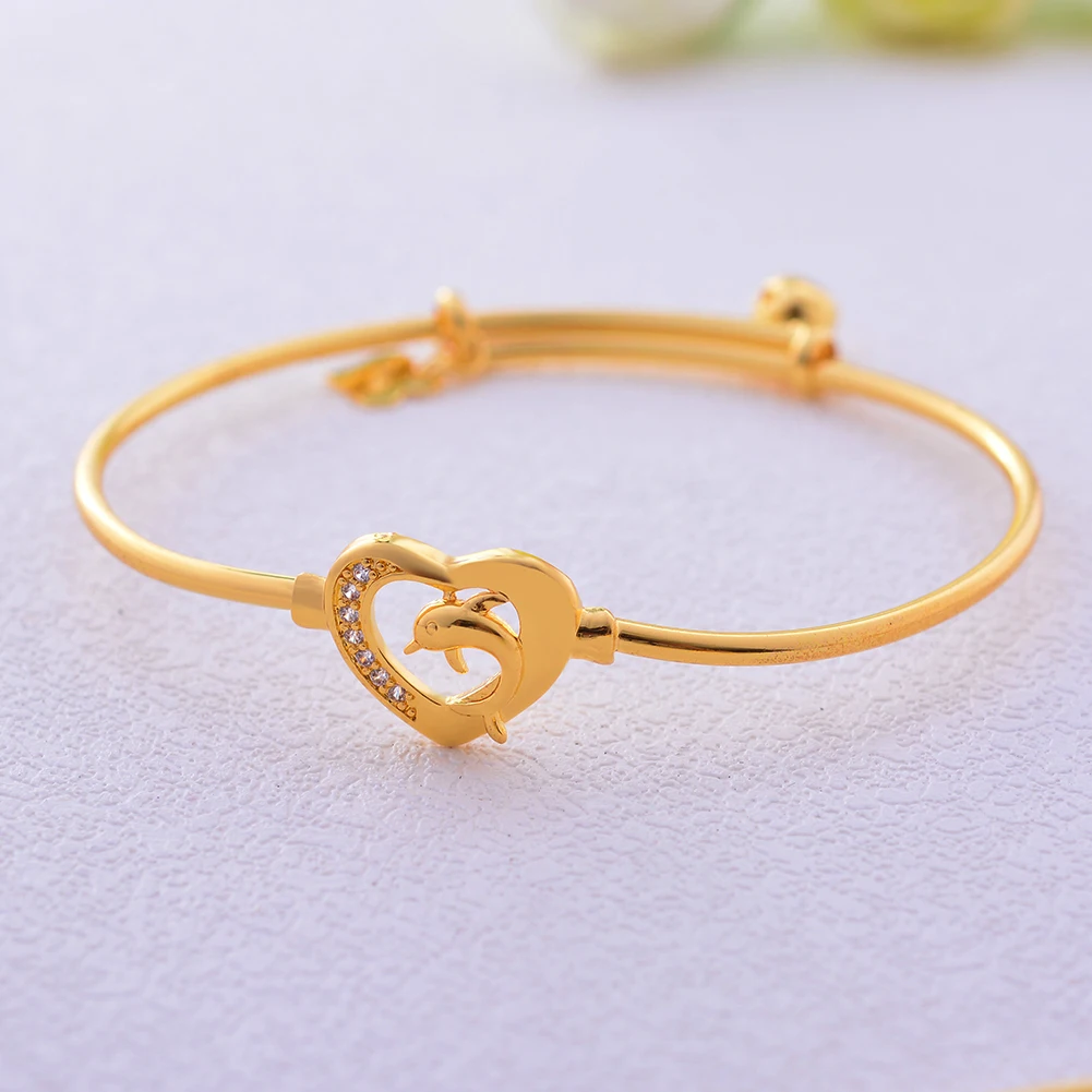 Wando Dolphin детские браслеты для малышей детей девочек золотого цвета свадебный