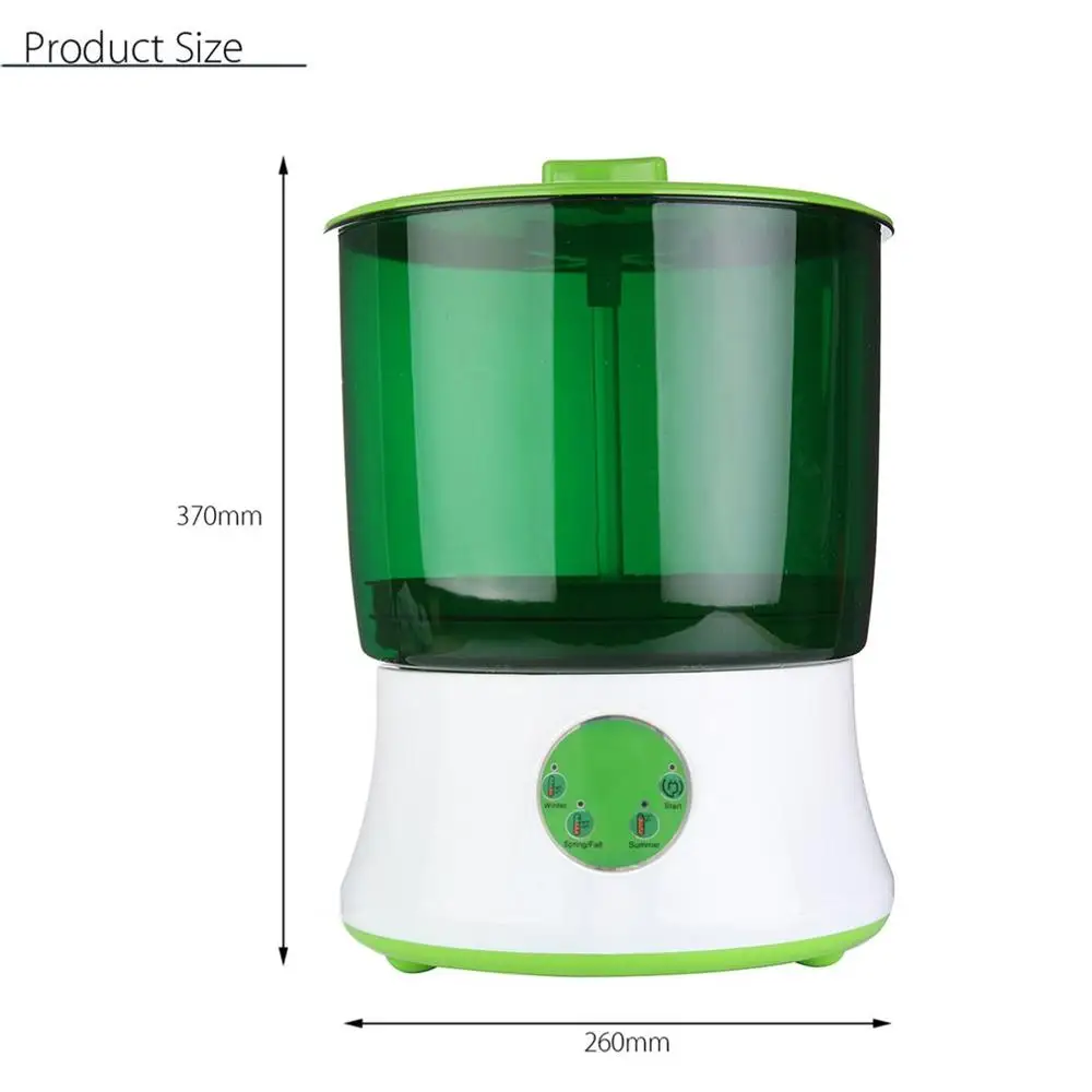 

Digital Home DIY Bean Sprouts Maker 2 Layer Automatic Electric Germinator Seed Vegetable Seedling Growth Bucket