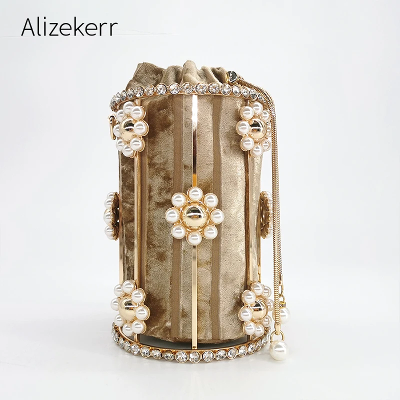 Цветочный Стразы вечерний клатч для женщин новинка Роскошные Жемчужные