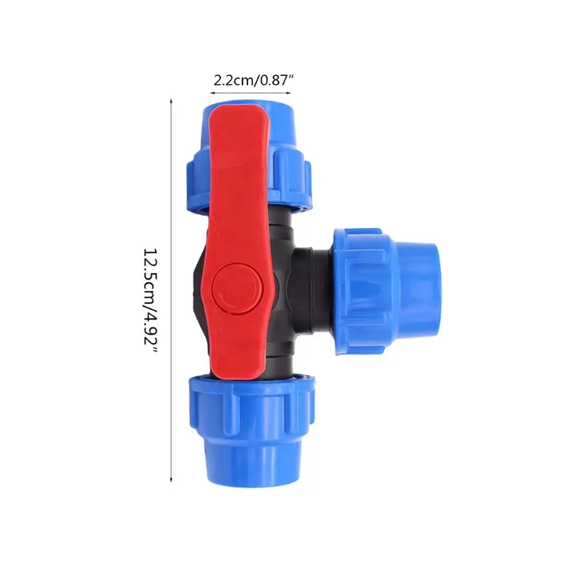 

P31E PE three-way quick connect valve plastic valve inner diameter 20/25/32mm