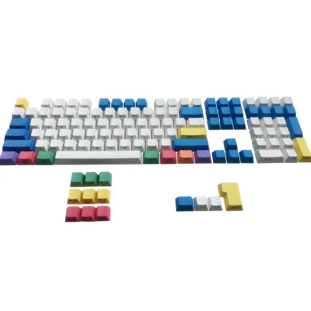 Клавишные колпачки pbt Мел Keyset ANSI/ISO боковой принт вишни MX Крышка для 60%/TKL 87/104/108