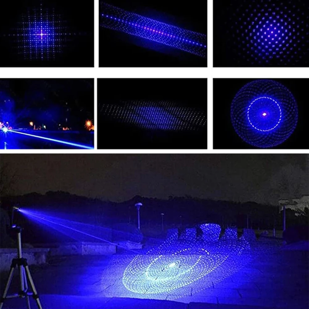 

High Power Powerful Blue Laser Torch Flashlight Burning Match Burn Light Cigars Candle 450nm 1000m Focusable Blue Laser Pointers