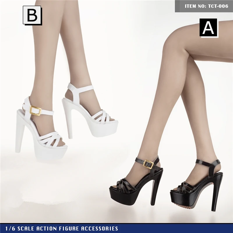 1/6 масштабные женские модные сандалии на высоком каблуке модель игрушки подходит