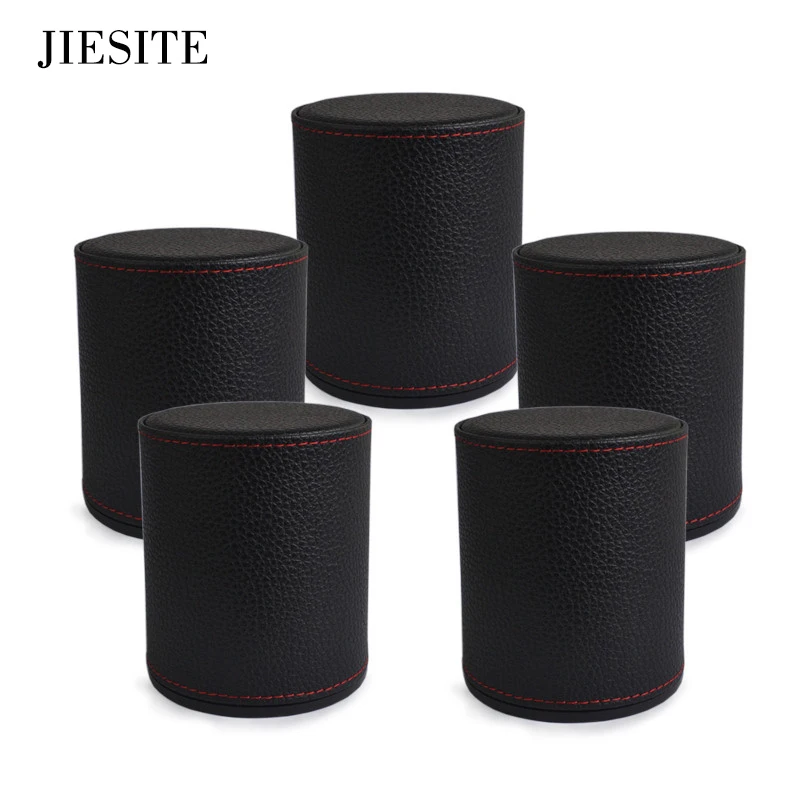 Горячая VSOP кожа + пластиковый стаканчик для игральных костей набор с 6 шт.