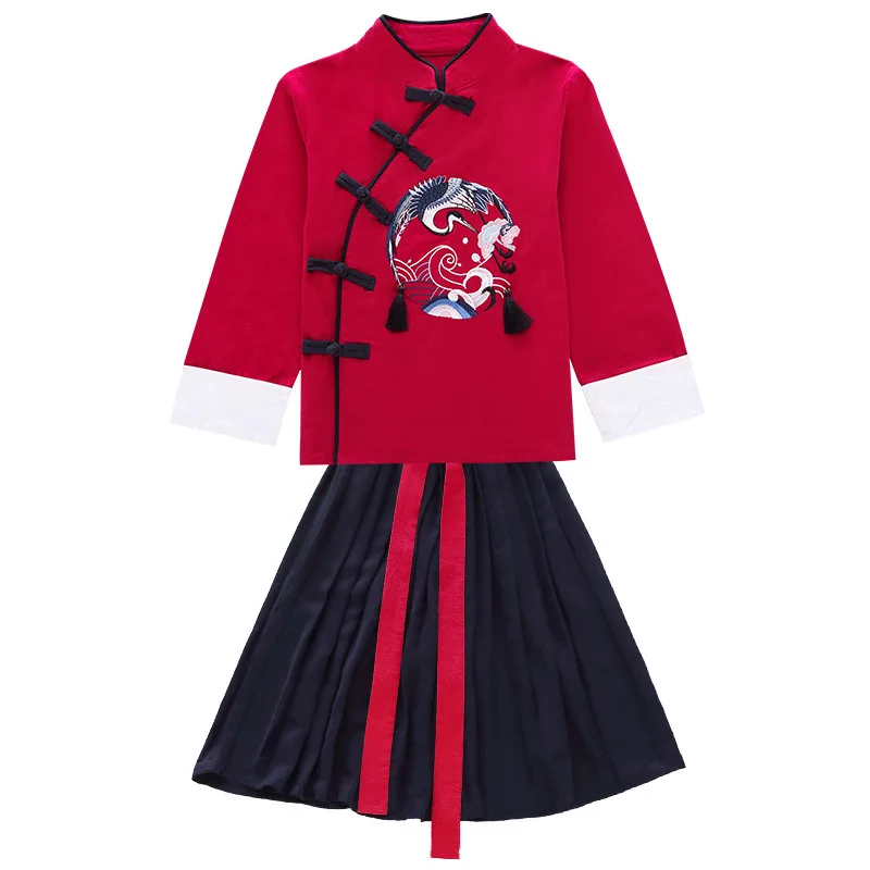 

COFUN High Quality Cotton Hanfu Chinese Style Children Costume Tang Suit Dress Summer for Boys Girls