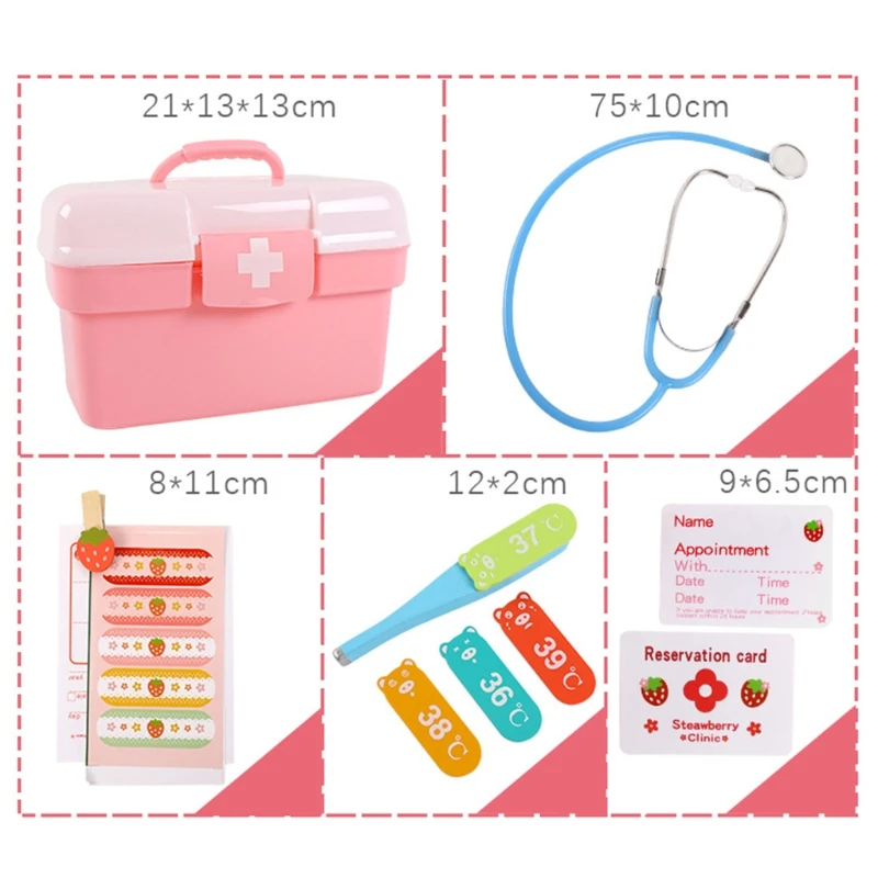 

Simulation Doctor Toy Play House Simulation Doctor Injection Toy Gift Children's Wooden Simulation Bag Medicine Box