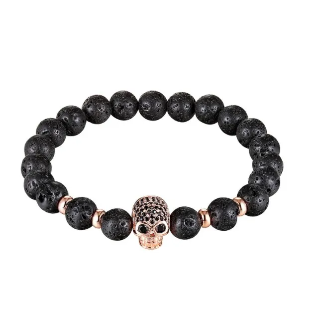 8 мм эластичные золотые серебряные медные фианиты в виде черепа с фианитами