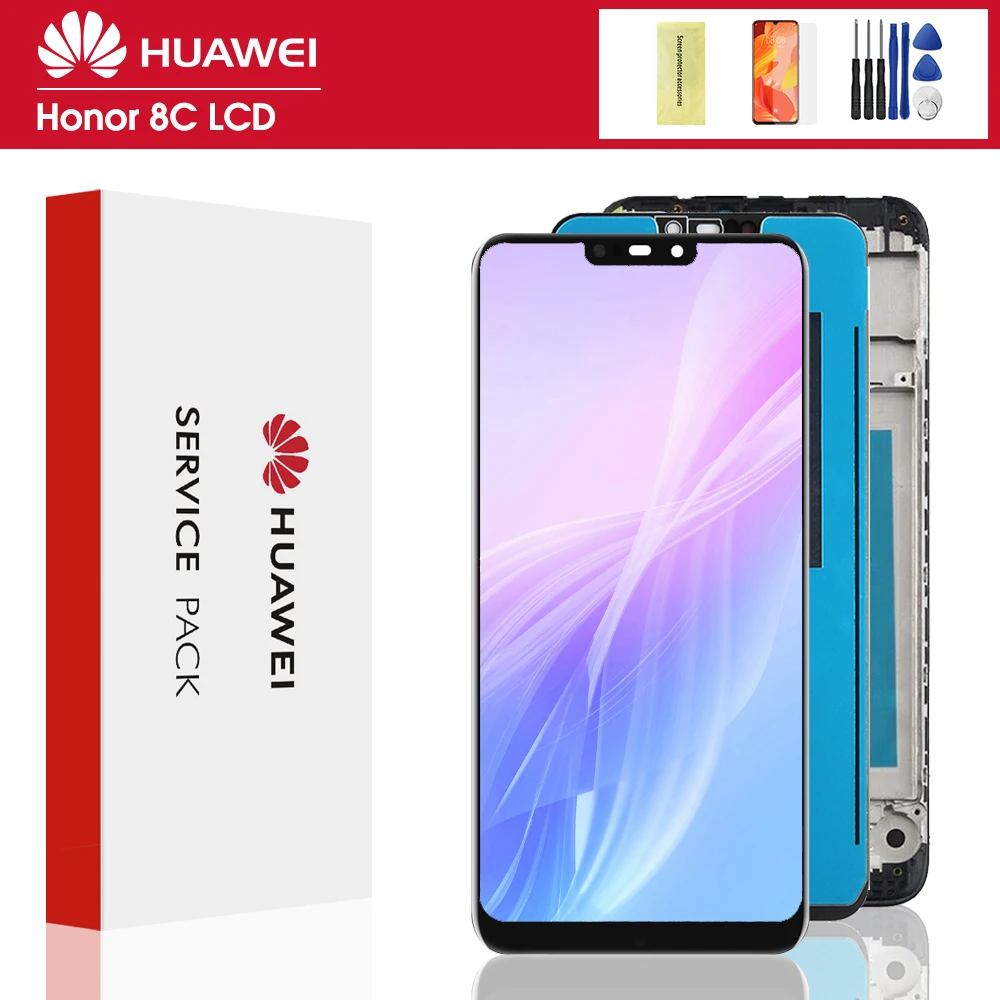 ЖК дисплей 6 26 дюйма IPS для Huawei Honor 8C сенсорный экран с дигитайзером в сборе и