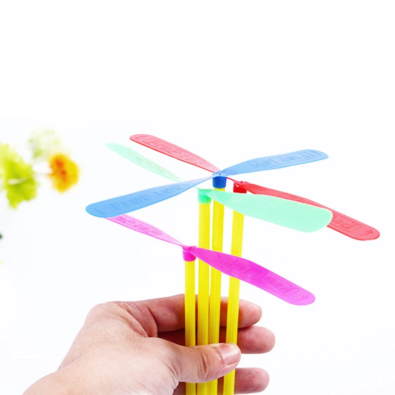 100 шт./лот Детская уличная игрушка бамбуковая Стрекоза категория Фея летающая