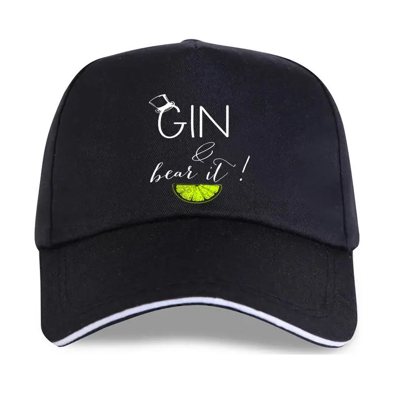 

New 2021 Summer Fashion Hot Sale Men Gin and Bear It Funny Booze Alcohol Mum Tonic Grin Unisex Baseball cap Gift