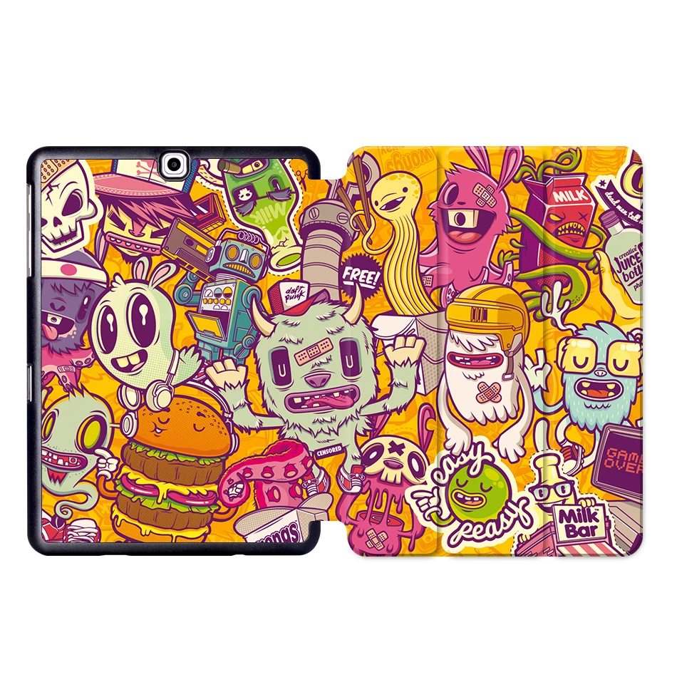 MTT из искусственной кожи чехол для samsung Galaxy Tab A 9,7 ''T550 T555 SM-P550 SM-P555 откидная подставка умный чехол мультяшный чехол для планшета Funda - Цвет: SS11