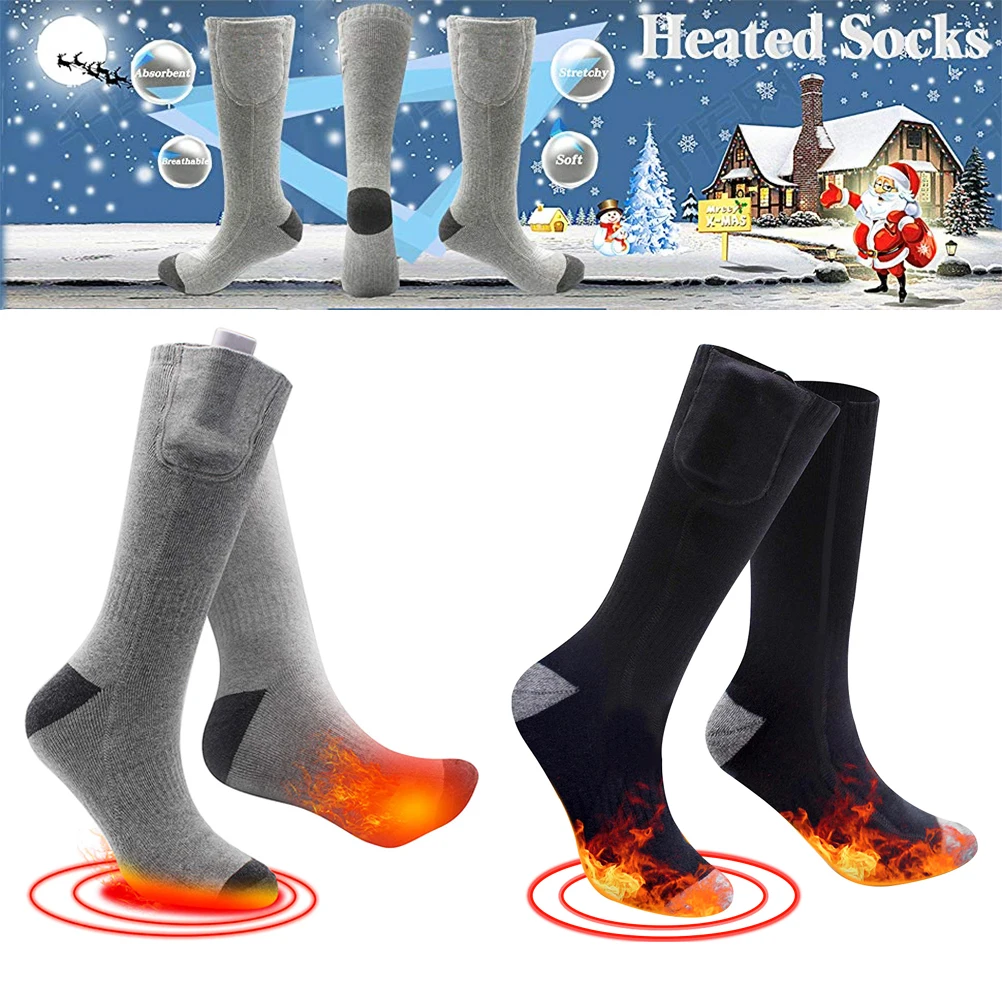 Перезаряжаемые носки с электрическим подогревом на батарейках термоноски для