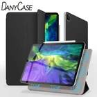 Чехол для iPad Air 4, 2020, новый iPad Pro 10,9, 2021, Тонкий Магнитный чехол 12,9, 2018, iPad Pro 11, умный чехол с функцией автоматического сна и пробуждения