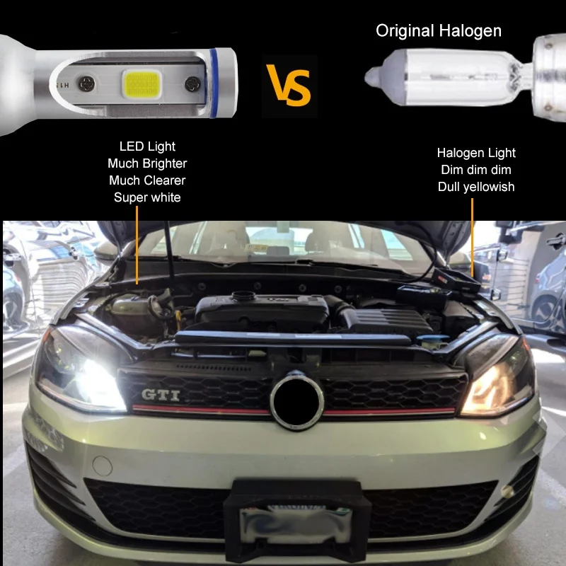 

Car H15 LED Bulb Headligh 24W 2000LM Wireless Car Headlight Lamp 12V Conversion Driving Light 6500K White For VW Audi BMW