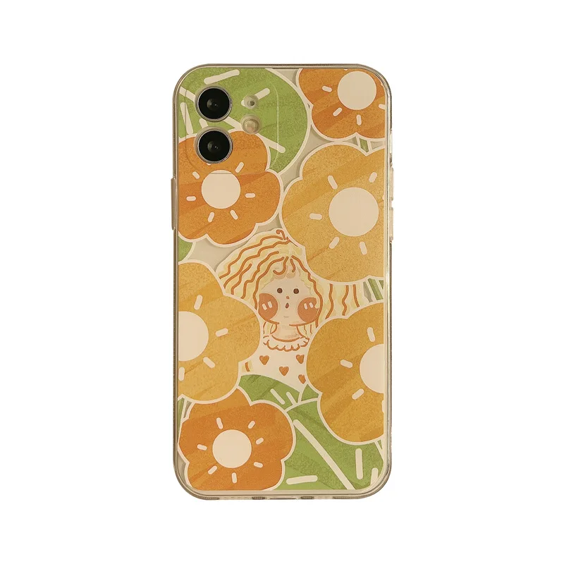 

Illustratio Flower Girl Case For iPhone 13 13mini 13Pro 13ProMax 12 12mini 12Pro 12ProMax 11 11Pro 11ProMax X XS XSMAX XR 8Plus