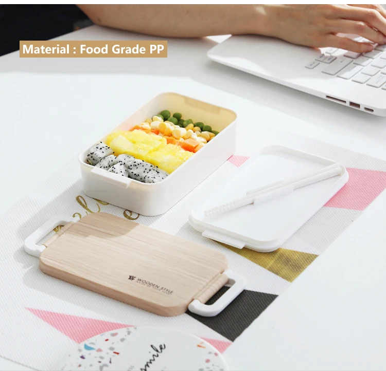 BPA Бесплатный Ланч-бокс экологичный пищевой PP Bento box Microwaveble столовая посуда контейнер для хранения еды для офиса детей
