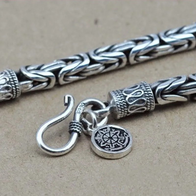 BOCAI Новое Чистое Серебро S925 ювелирное изделие мужское ожерелье Rretro мир линии 2021