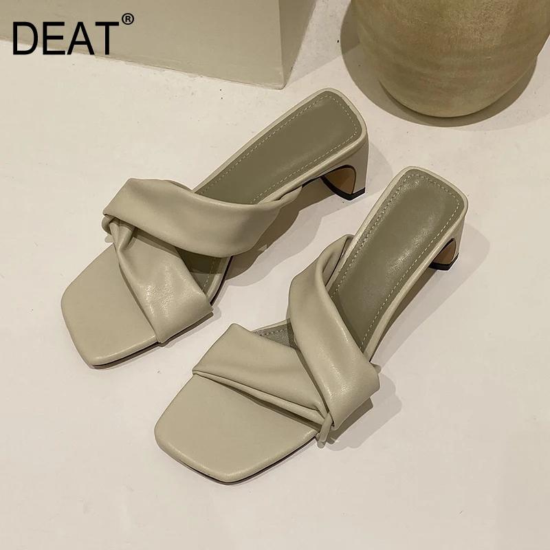 [DEAT] Новинка 2020 года Сезон весна лето Туфли из искусственной кожи на высоком