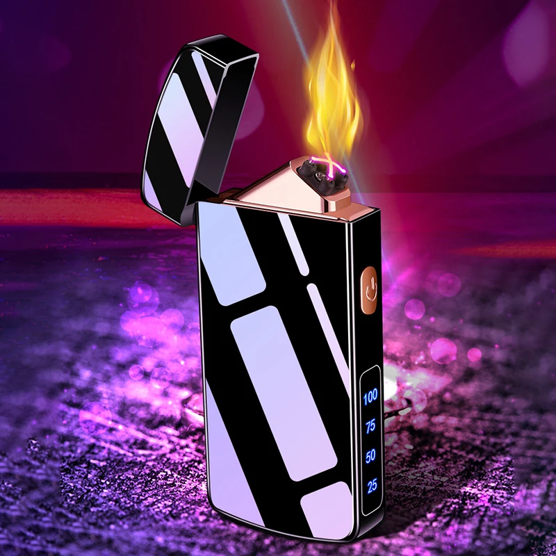 

Double Arc Lighter Usb Lighter Flameless Plasma Electric Smoking Feuerzeug Cool Aansteker Accessories Gadgets For Boyfriend