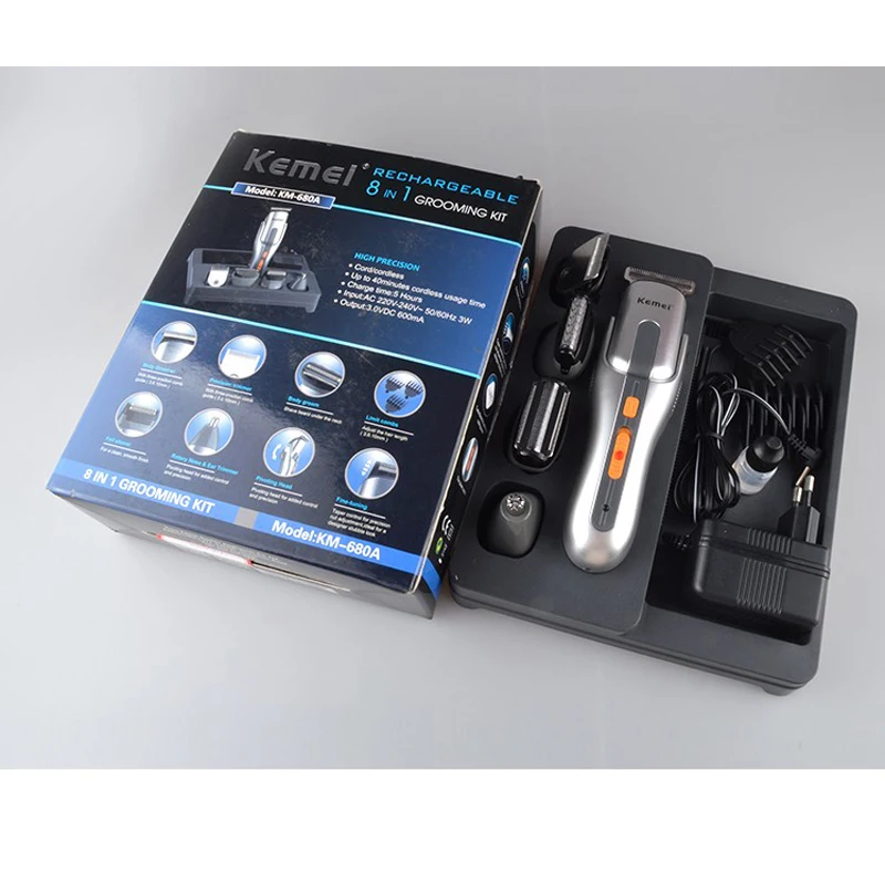 KEMEI электрическая машинка для стрижки волос перезаряжаемый триммер бритва