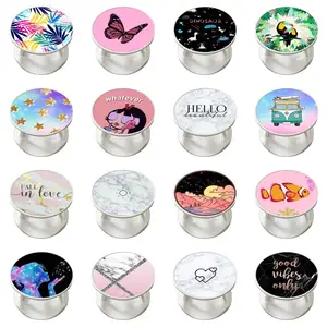 round expanding glitter phone grip suporte celular carro swappable top for most of phones tablet and case free global shipping