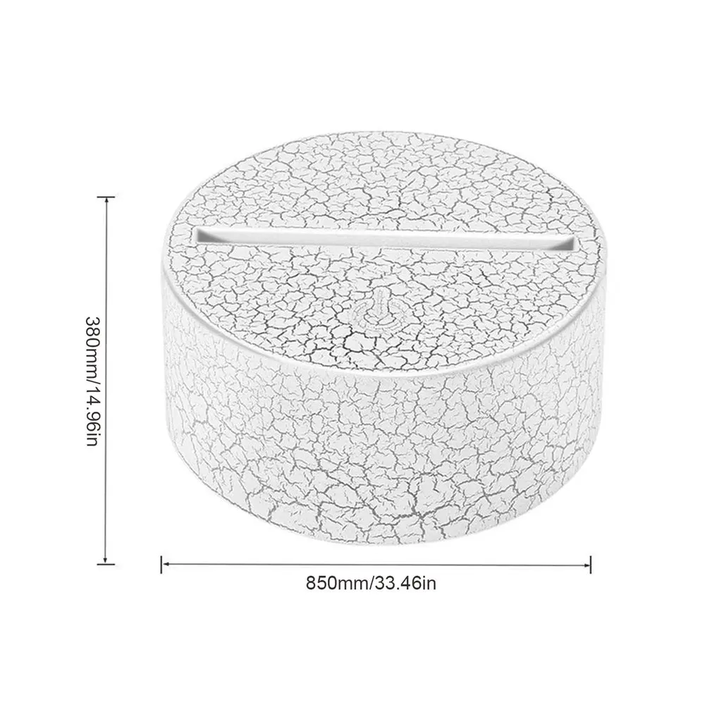 

Modern USB Cable Night Light Switch Tactile Acrylic 3D Led Night Lamp Assembled Base For Home Bedroom Decor