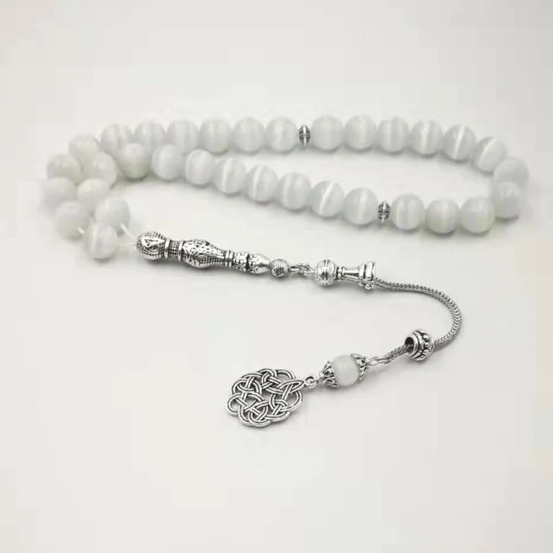 Натуральный 5A камень кошачьи глаза Tasbih 8 мм 10 мм 12 мм молитвенные бусины 33 66 99 бусины из камня четки