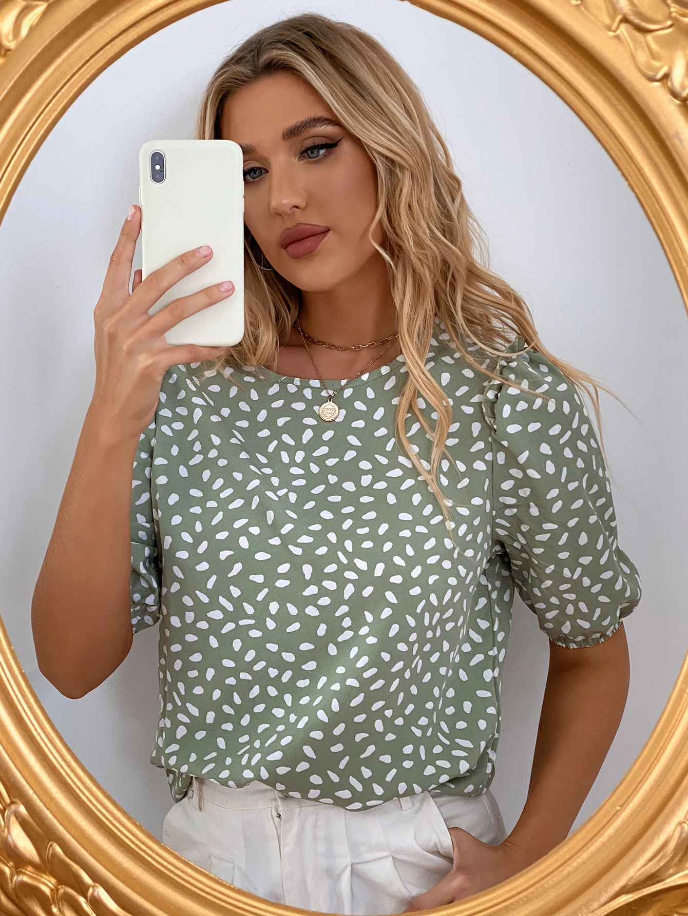 Женская шифоновая блузка с цветочным принтом | одежда