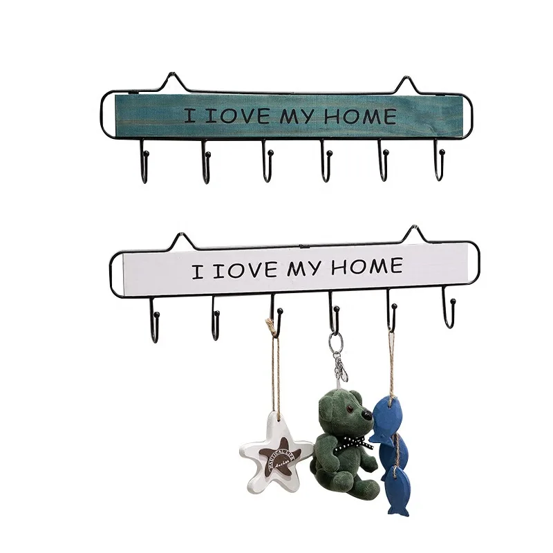 Настенные крючки для одежды 1 шт. настенная вешалка 4/5/6 крючков держатель ключей и