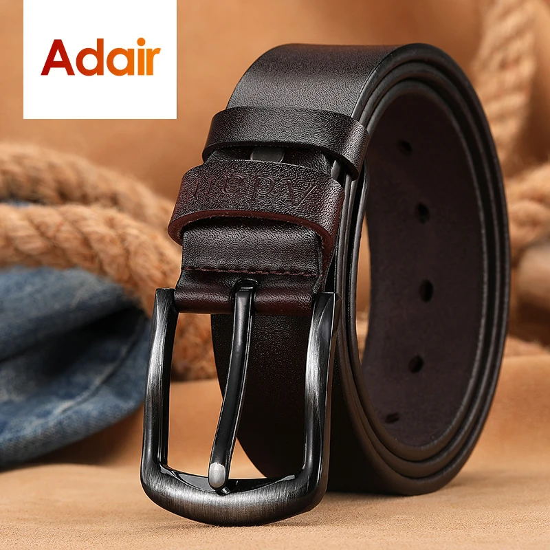 

Мужские ремни из натуральной воловьей кожи, роскошные брендовые классические, с классической пряжкой с язычком, повседневные деловые для д...