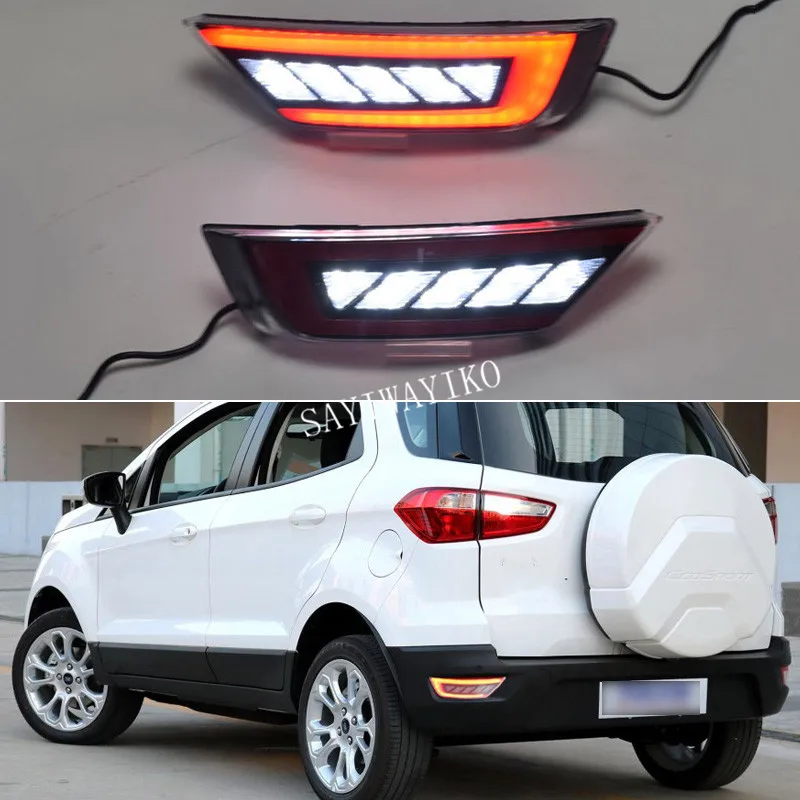 

For Ford Ecosport 2013 - 2018 2019 Multi-functions LED Rear Bumper Light Fog Lamp Brake Light Reflector Auto Bulb Reverse Light
