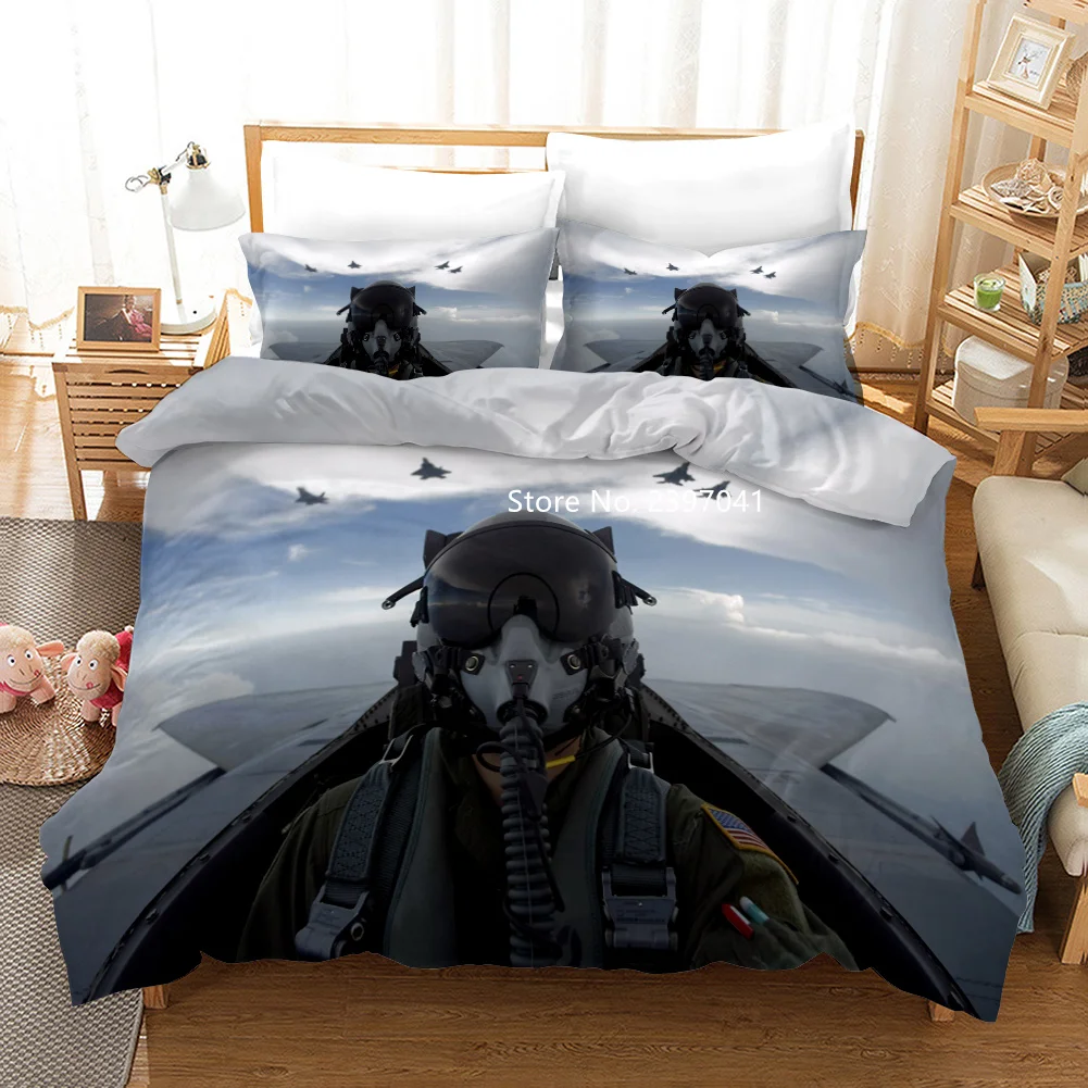 

3D Combat Machine Tool Accessories Set Double Complete Rear King Down Deluxe Quilt Set Pillow Cover Adult Boys Children Gift