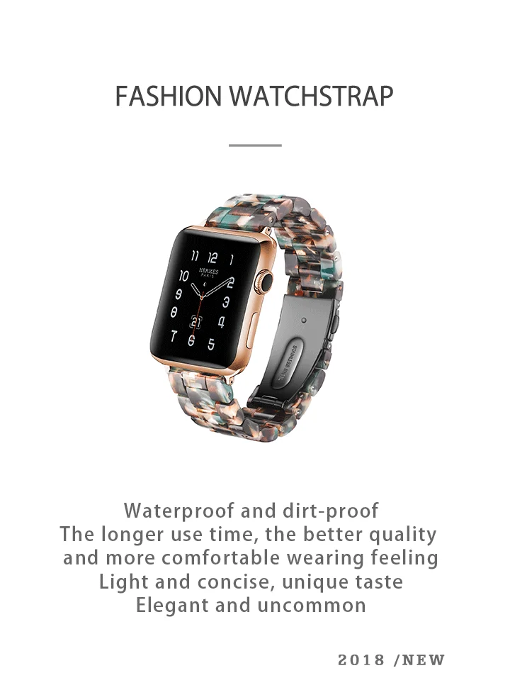 Итальянский смолы ремешок для наручных часов iWatch, 44 мм/42 мм для Apple Watch, версии 5 40 мм, 38 мм, браслет на запястье Керамика ремень ручной работы Series 5/4/3 ремешок для часов