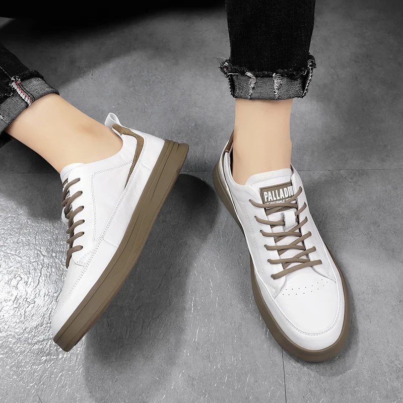 

2021 Men's Shoes New Korean Fashion Casual Leather Casual Men's Canvas Shoes Youth Trend Harajuku Style None-Woven